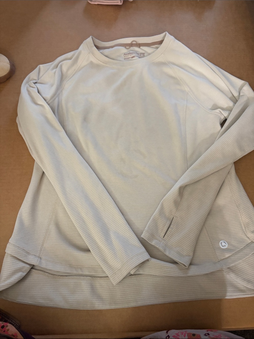 Avalanche Cream Crewneck Long-Sleeve Performance Sweater
